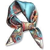PoeticEHome 100% Pure Mulberry Silk Square Scarf 27"x27" Women Neckerchief Headscarf Gift Packed