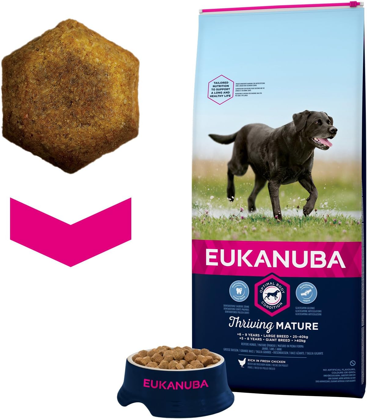 Eukanuba Mature Dog Food For Large Dogs Rich in Fresh Chicken For the Optimal Body Condition of Your Dog 12kg ( Packaging may vary - Image 3