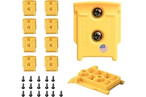 PERCH 9 Pack Tool Holder Wall Mount for DeWalt 20v/60v Cordless Tools - Snap Fit Drill Hanger With 18 Screws - Easy to Install, Screw in and Lock