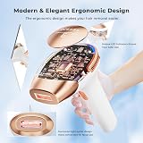 LUBEX 21J IPL Hair Removal Device, 3-in-1, 999,900 Flashes, Gold view 5