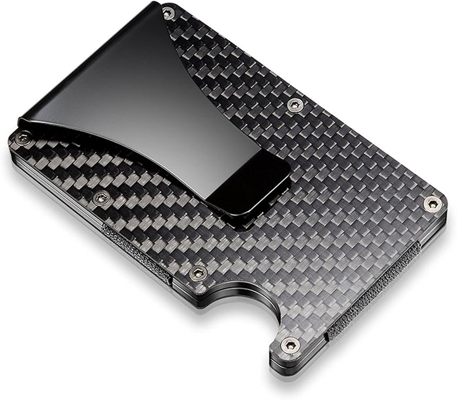 Amazon 【KUROGIYA】 クレジットカードケース マネークリップ付 カードホルダー カーボン製 名刺入れ RFID機能 磁気防止