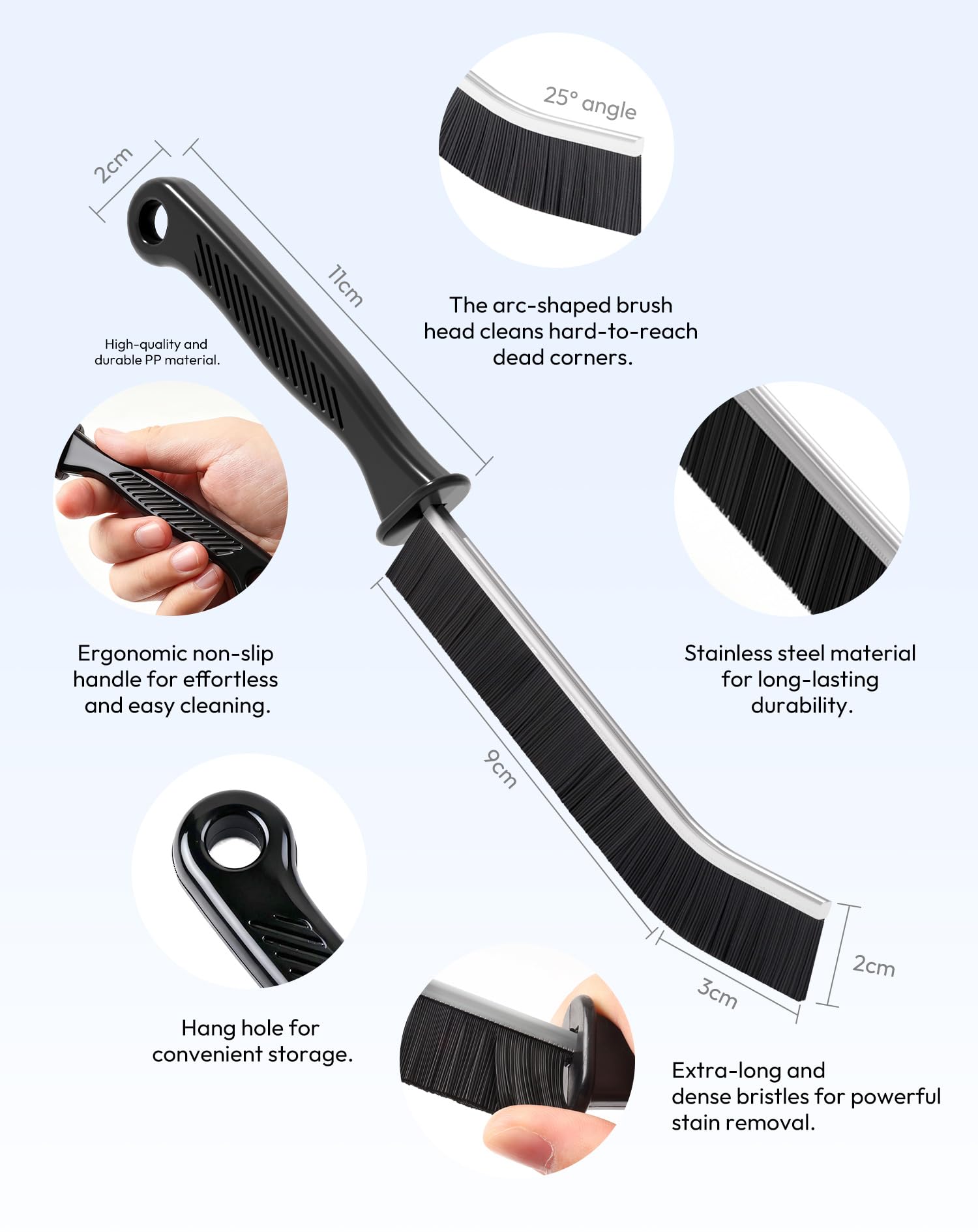 10Pcs Crevice Cleaning Brush - Grout Brush, Multifunctional Bathroom Cleaning Brush for Home, Kitchen, Bathroom, Window, Vehicle