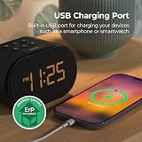 i-box Lite Alarm Clock Bedside FM Radio USB Charging 5 Digit LED Black view 5