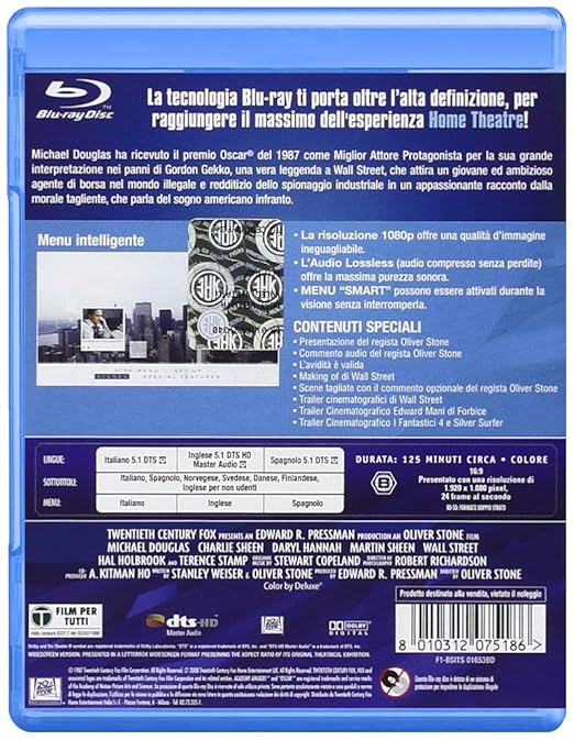 Amazoncom Wall Street Italian Edition Charlie Sheen