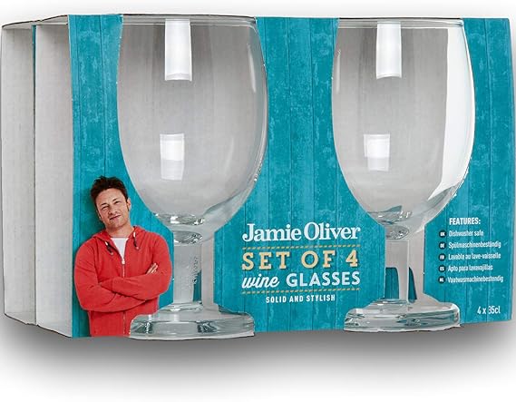 Jamie Oliver Wine Glasses 35 Cl Set Of 4 Amazon De Kuche Haushalt