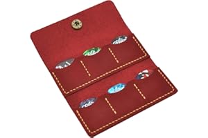 Turbosnail Guitar pick holder leather,Guitar pick holder gift,Leather guitar pick case, guitar pick case,Gift for guitarist (Red)