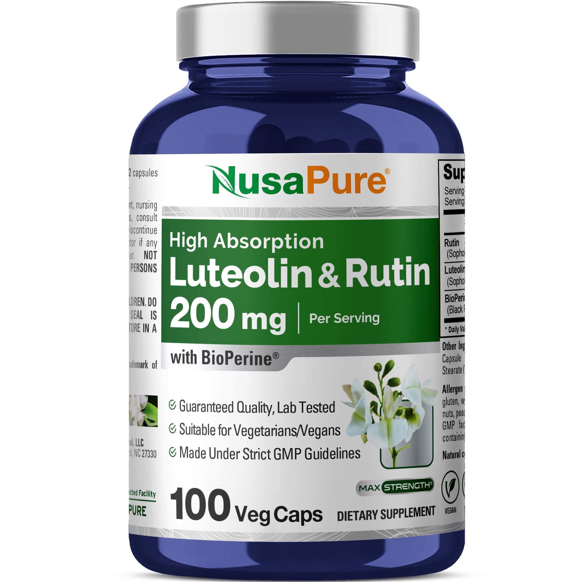 High Absorption Luteolin & Rutin 200 mg