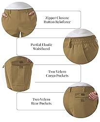 SIX ISLANDS Men's Cargo Shorts 9" Inseam Elastic