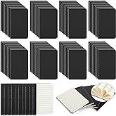Harloon 100 Pack Mini Notebook Bulk 4 x 2.5 Inches Small Pocket Notepad Blank Lined Wallet Memos Journal Employee Appreciation Gifts for Coworker Staff Team Teacher Office School, 60 Pages(Black)
