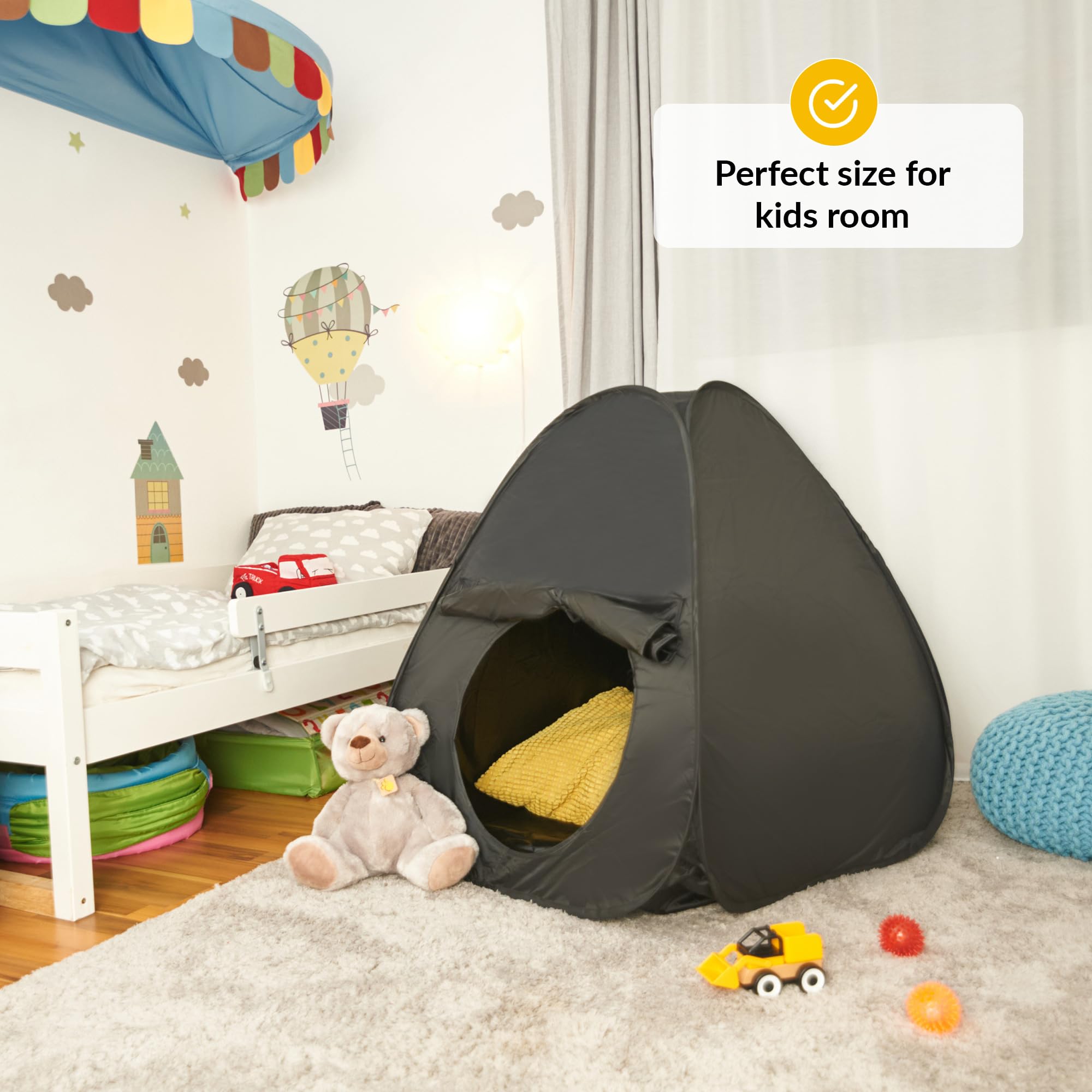 Sensory Tent | Calm Corner to Play and Relax | Toys for Autistic Children | Helps with Autism, SPD, Anxiety & Improve Focus | Black Out Sensory Tents for Autistic Children | Small