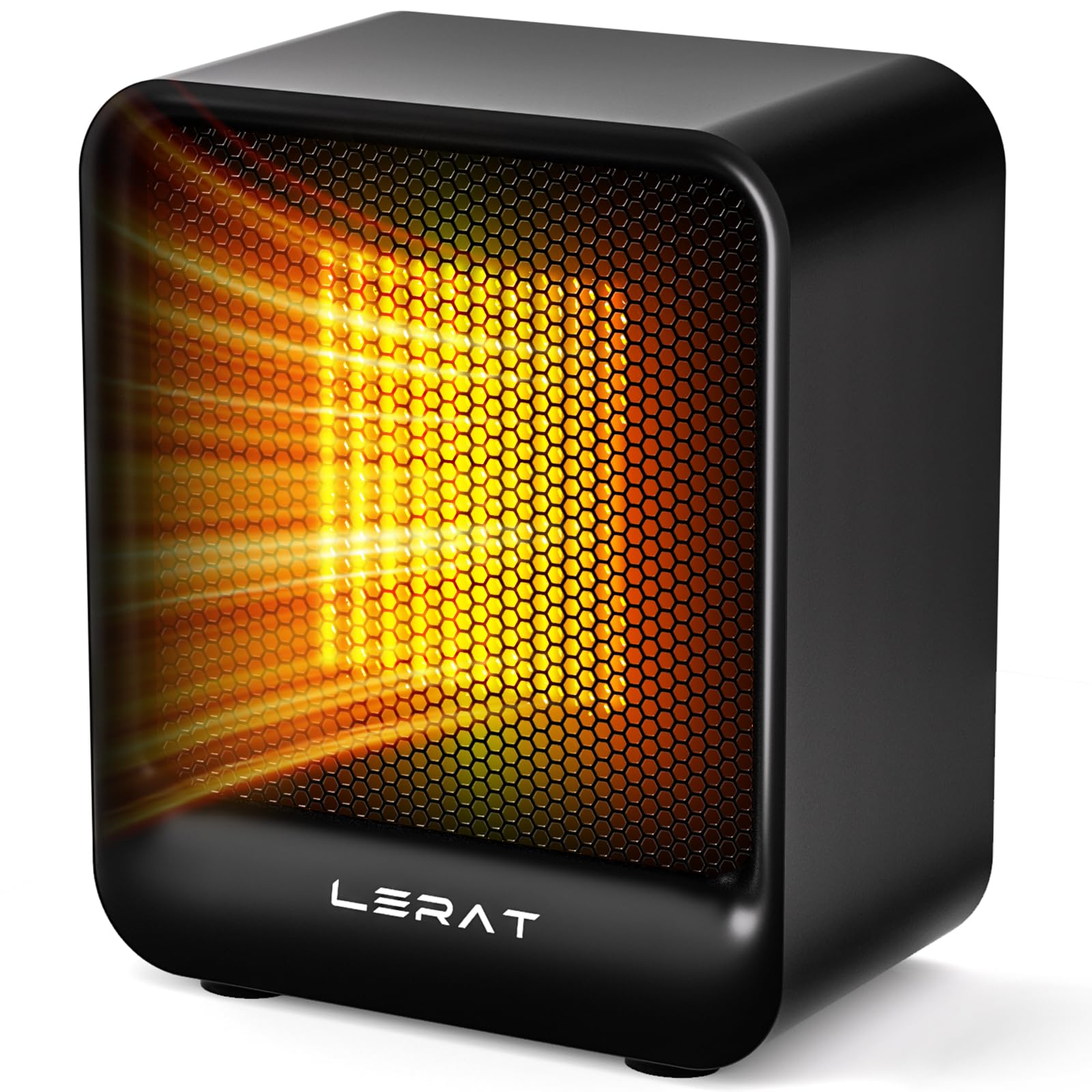 Photo 1 of Lerat Electric Space Heater, Small Heater for Indoor Use, 500W PTC Fast Heating Portable Heaters, Overheating & Tip-Over Protection, Mini Personal Heater for Office Desk Camping, Black