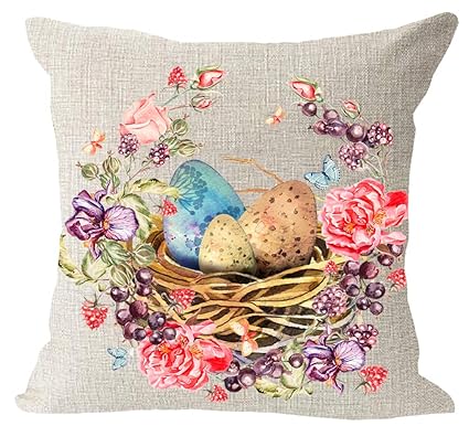 Amazon Com Happy Easter Watercolor Colored Egg In The Nest
