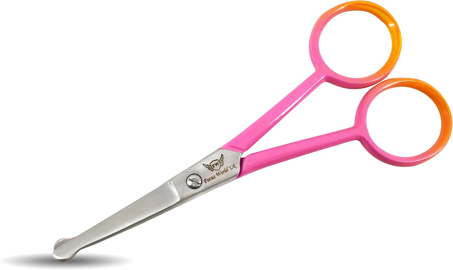 FOCUSWORLD Professional Pet Dog Grooming Scissors Straight Shears Tool Durable 4", Pink, 4.0 inch