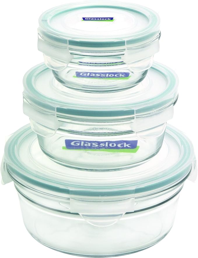 Glasslock 11343 6Piece Round Oven Safe Container Set