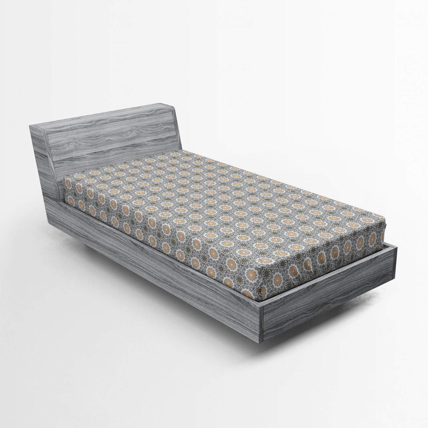 Ambesonne Ethnic Fitted Sheet, Moroccan Folklore