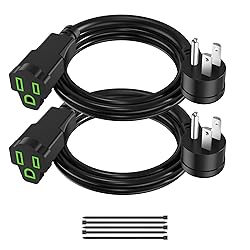 2 Pack Power Extension Cord 3FT/36Inch, Short 3