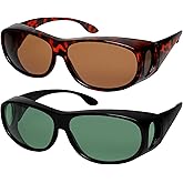 Success Eyewear Fit Over Sunglasses Polarized Lens Wear Over Prescription Eyeglasses 100% UV Protection for Men and Women