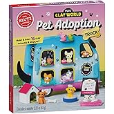Klutz Mini Clay World Pet Adoption Truck Craft Kit for 8-12 years includes 8 punch-out sheets, 7 colors of oven-bake clay, fa