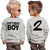 AG AGUU Birthday Boy Sweatshirts 1-8 Years Old Birthday Shirts Kids Pullover Toddler Baby Boy B-day Party Outfits Fall Tops