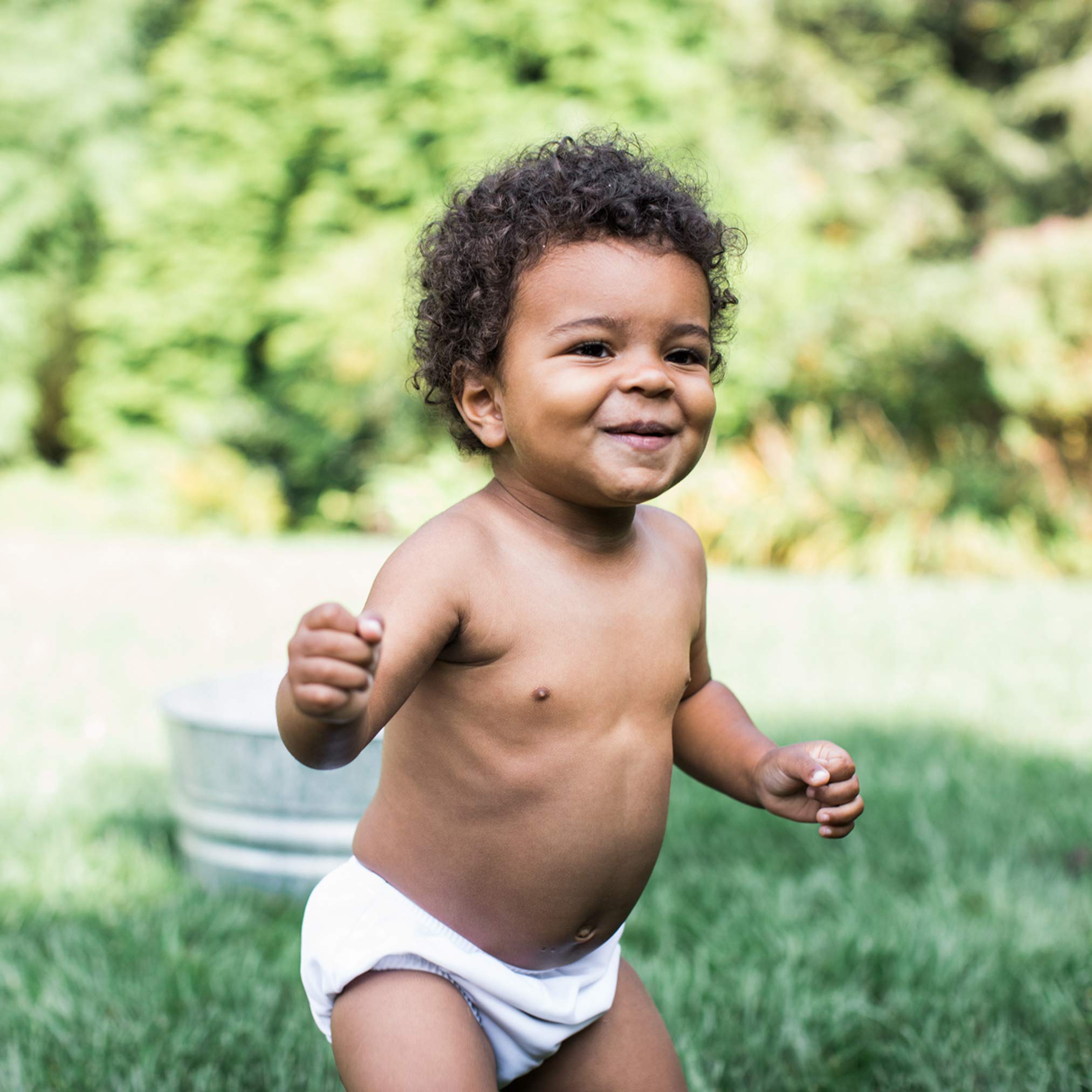 green sprouts Reusable Snap Swim Diaper, New White, 3T-4T