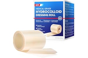 Hydrocolloid Roll, 2IN *4.9FT Hydrocolloid Bandage Cut-to-Size, Self-Adhesive Tape