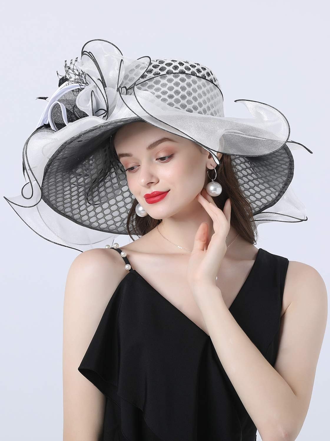 ORIDOOR Women Organza Wide Brim 
