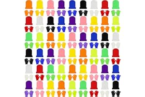 Xtinmee 100 Pcs Kids Winter Beanie and Gloves Bulk Warm Knit Hat Stretchy Full Fingers Gloves Pack Unisex Cold Weather Set