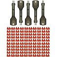 NTW NL-LCPBK100-RD Net-Lock Locking LC Port/Dust Blocker with Black Removal Tool, red, 100 + 5 Key