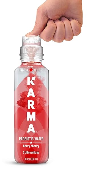 KARMA PROBIOTIC WATER – 12 PACK, BERRY CHERRY DRINK – IMMUNE & GUT HEALTH SUPPORT