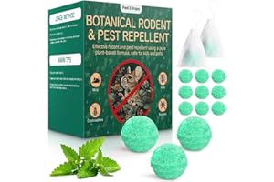 PESTXDROPS Rodent Mouse Repellent 14 Pieces, Peppermint Oil Moth Balls for Mice Rats Deterrent, Natural Pest Control Pouches for Chipmunks, Squirrels, Safe for Humans & Pets, Skunks, Indoor and Outdoor Use