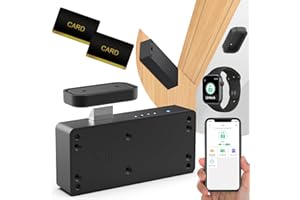 Eseesmart Smart Cabinet Lock, Hidden RFID Keyless Electronic Bluetooth Drawer Locks, Baby Proofing Child Safety Cabinet Locks for Liquor Cabinet Locker Drawer Cupboard Desk Dresser Adults