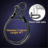 MOMIMO Bike Lock Heavy Duty U Lock with 4ft Cable Shackle 0.86 in Keyed view 4