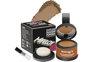Mifeloy Root Touch Up Powder, Instantly Gray Hair Cover Up, Women Color Root Coverage Shadow Powder for Thinning Grey Hairline, Men Roots Concealer for Hair Loss Beard Line Eyebrow, Light Brown