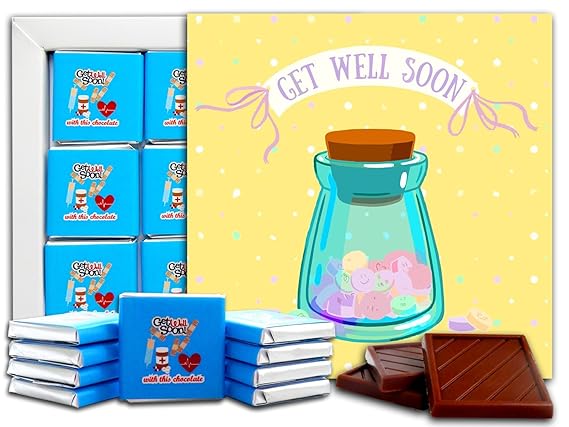 DA CHOCOLATE Candy Souvenir GET WELL SOON Chocolate Set de regalo 5x5in 1 caja: Amazon.com: Grocery \u0026 Gourmet Food