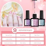 Phoenixy Gel Nail Polish Kit 21 Colours Base & Top Coats Soak Off view 4