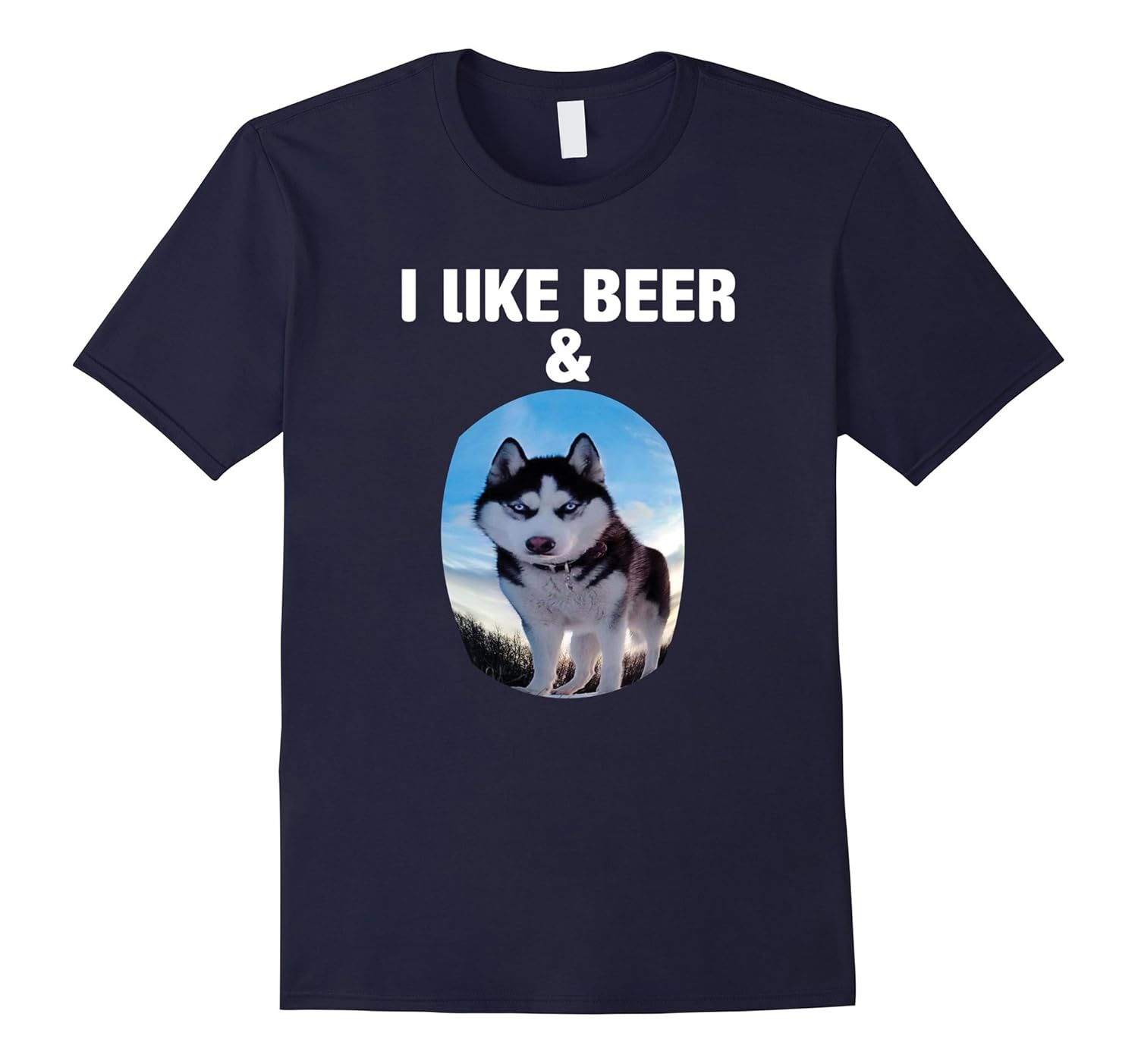 I like beer and husky dog shirt birthday gift-ANZ