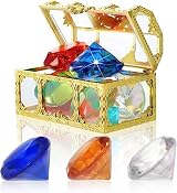 XWCHASA 10Pcs 40mm Acrylic Diamond Gems Large Jewels Pirate Treasure Hunt Decor view 3