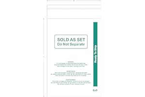 PapaPacks - 6x9 (200 count) Self Seal, Clear Poly bags with Suffocation Warning, Sold As Set and Ready to Ship for FBA