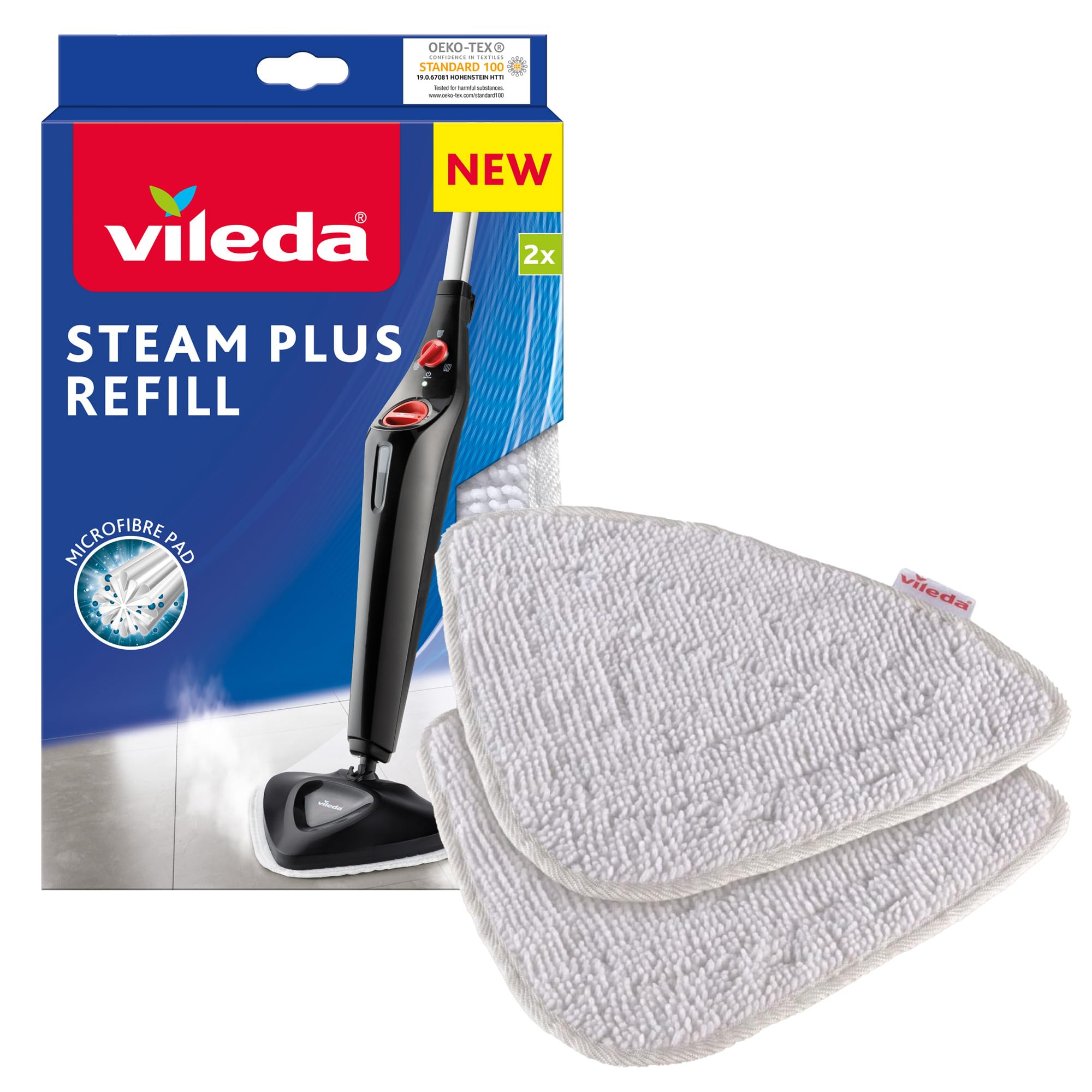 Vileda Steam Mop Refill Pads, Pack of 2