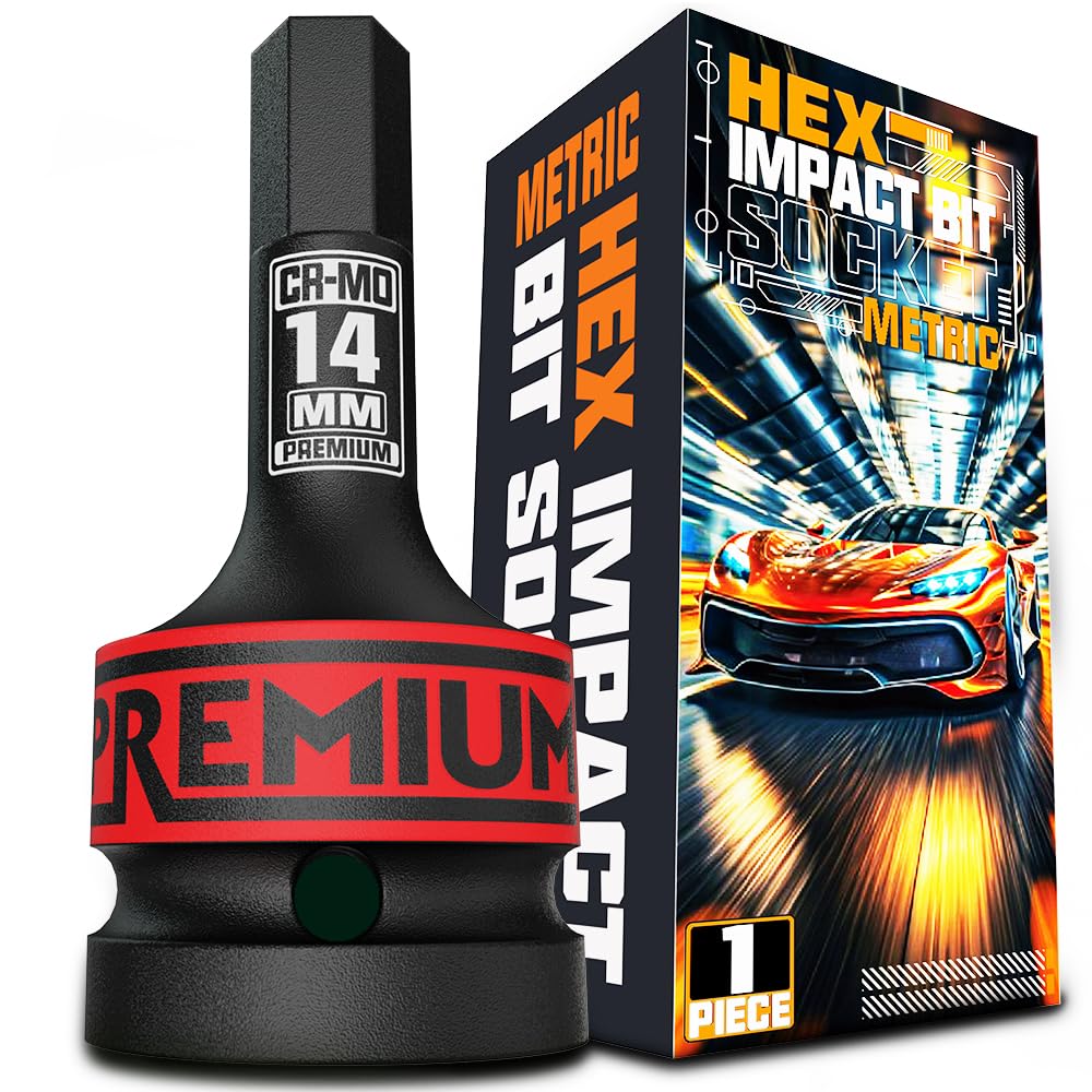 Aiourx 3/4-Inch Drive H14 Impact Hex Bit Socket