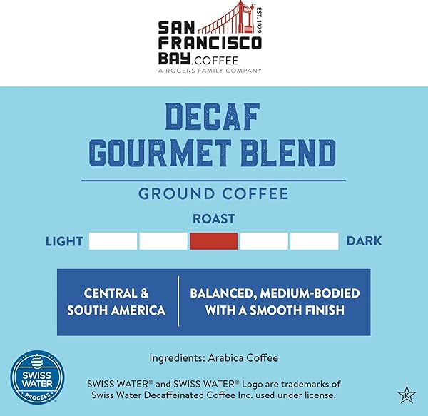 SAN FRANCISCO BAY GROUND COFFEE – DECAF GOURMET BLEND (28OZ BAG), MEDIUM ROAST, SWISS WATER PROCESSED