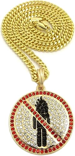 Amazon レッドストーンスタッドborder Rapper音楽ビデオモンスターロゴペンダントw 24 チェーンネックレス ネックレス 通販