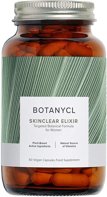 Skinclear Elixir Plant Based Supplement For Clear Skin By Botanycl With Saw Palmetto Coconut Oil