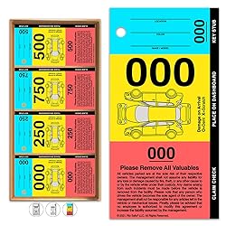 Rio Salto 3 Part Valet Parking Tickets Perforated