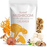 Mushroom Coffee Creamer, Adaptogenic Blend, Probiotics Creamer, 30 Servings | Adaptogenic 6 Mushrooms with Lion's Mane, Reishi and More, Probiotics Mushroom Creamer for Energy, Focus &amp; Digestion Support