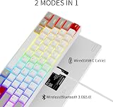 NEW MEN GM610 Wireless 60% Mechanical Keyboard Brown Switches USB-C Bluetooth view 2