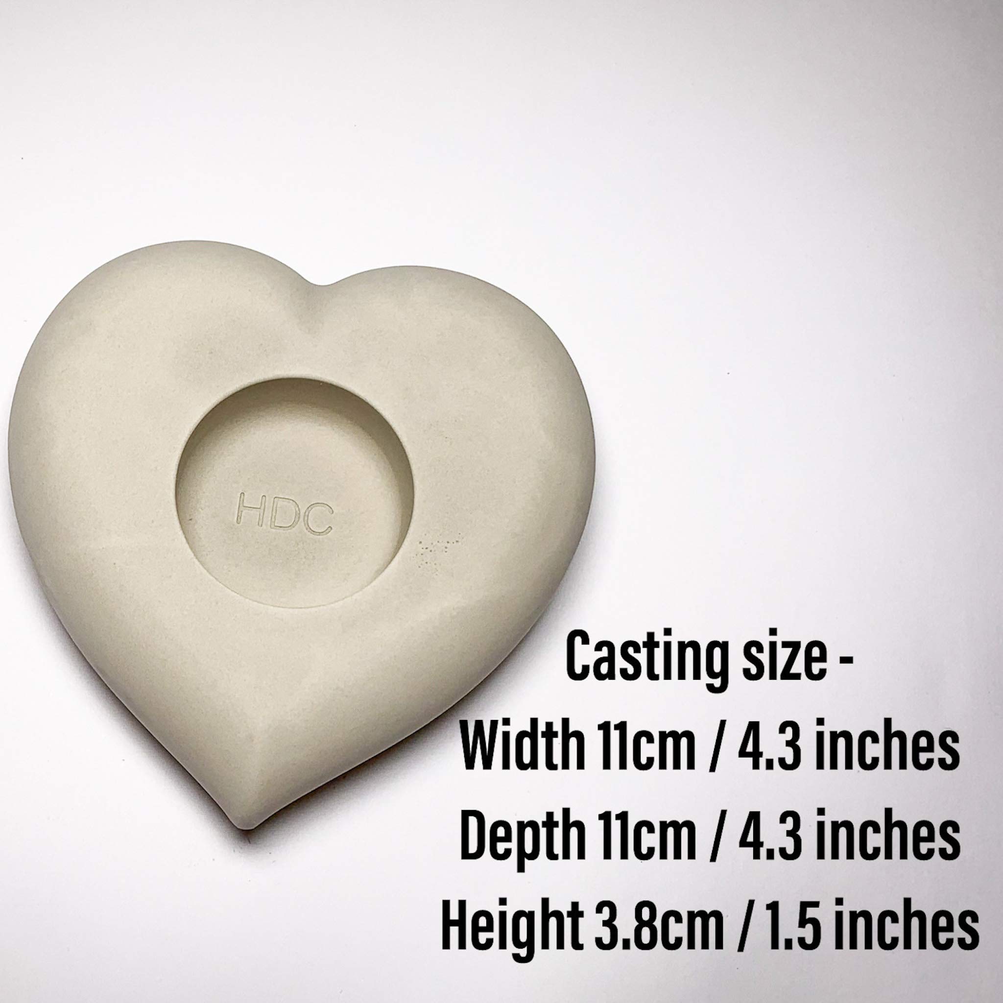 Heart Mold - Tea Light Candle Holder Silicone - by Happy Dotting Company - Rock Painting - Tea-Light Molds - Valentines Day Crafts - Gypsum Casting – Dotting Mandala Art DIY & Creative Projects