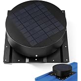 12W Solar Roof Vent Fan for Shipping Containers, for 3.5" Rib Roof | Solar-Powered, 630 CFM High-Airflow, Heavy-Duty Anti-Corrosion Steel, for Heat &amp; Moisture Control