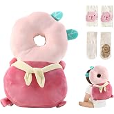 WKC Baby Head Protector Backpack with Knee Pads &amp; Non-Slip Socks, Toddler Safety for Crawling &amp; Walking (Style 6)