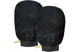 SPMKTBOZAI Korean Exfoliating Mitts 2Pcs - Deep Body Scrubber Exfoliator Gloves for Dead Skin, Spray Tan Removal, Keratosis Pilaris and Body Scrub - Part of The Best Skincare Kit for Women & Men